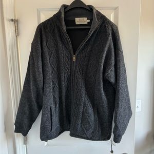 Aran Sweater Market men’s XL windproof sweater jacket.  Wool, made in Ireland.